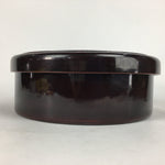 Japanese Wooden Lacquer Lidded Container Tea Box Vtg Brown Chabitsu Sencha UR489