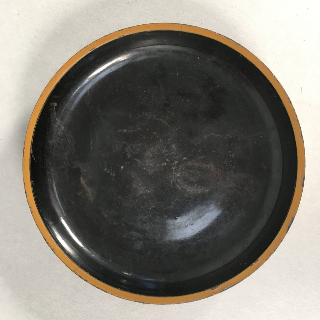 Japanese Wooden Lacquer Lidded Snack Bowl Vtg Kashiki Tea Ceremony UR464