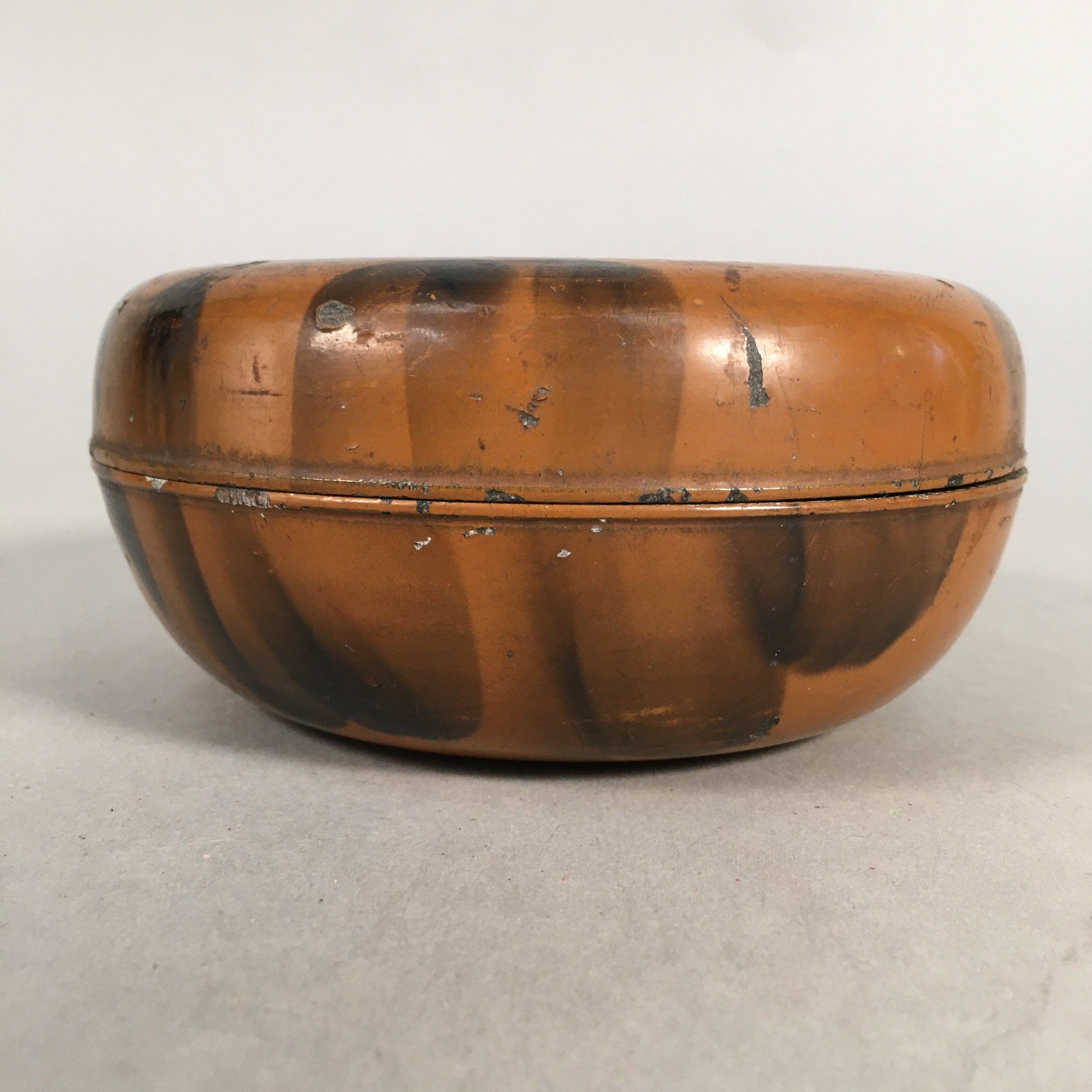 Japanese Wooden Lacquer Lidded Snack Bowl Vtg Kashiki Tea Ceremony UR464