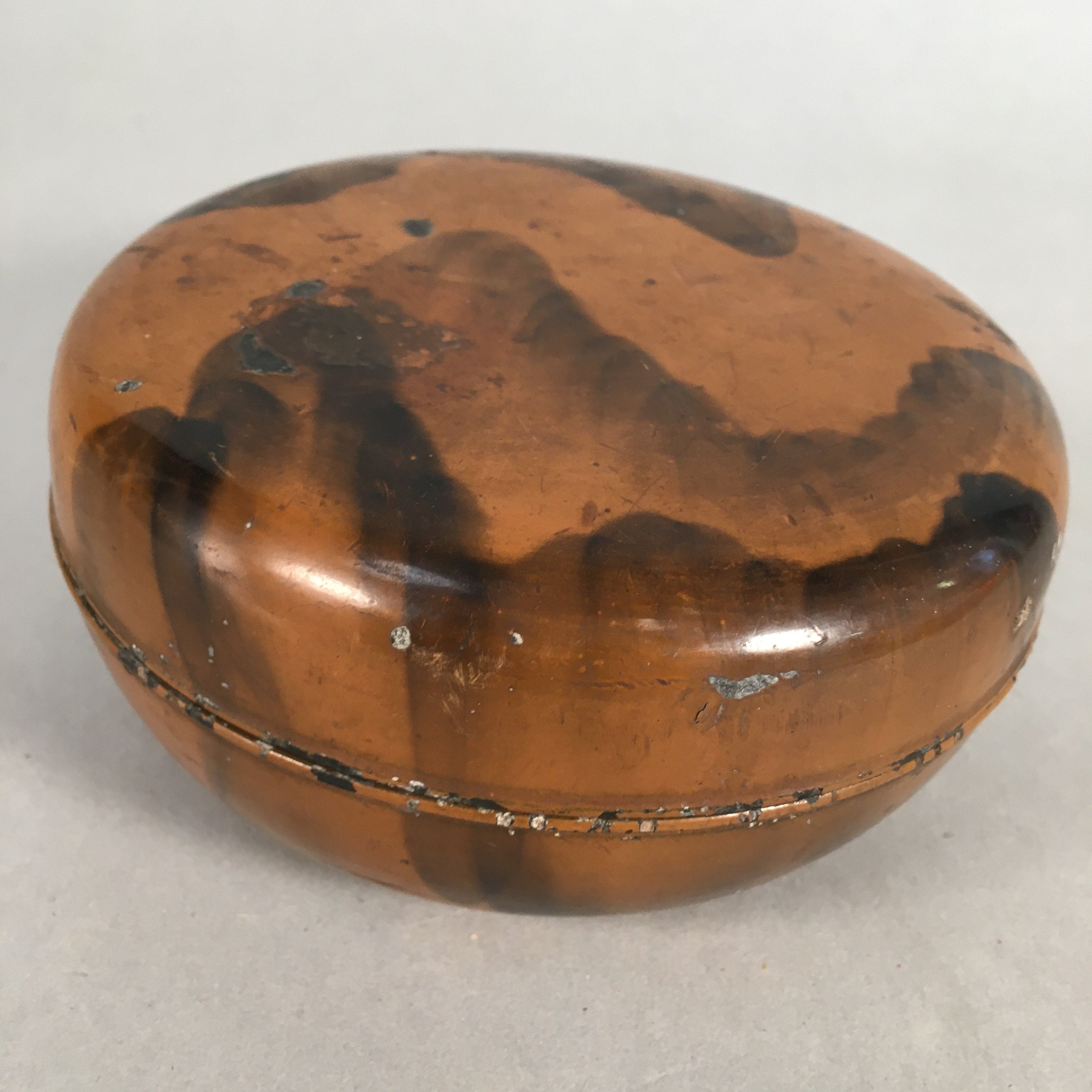 Japanese Wooden Lacquer Lidded Snack Bowl Vtg Kashiki Tea Ceremony UR464