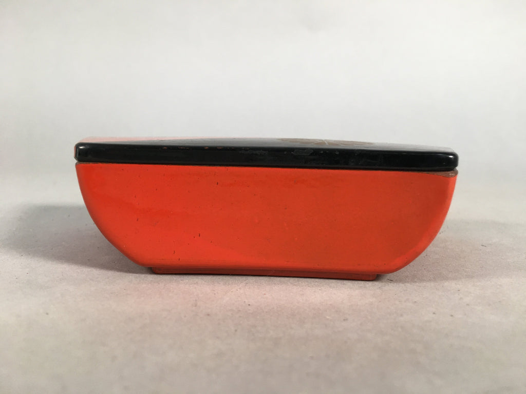Japanese Wooden Lacquer Lidded Snack Bowl Vtg Kashiki Tea Ceremony UR465