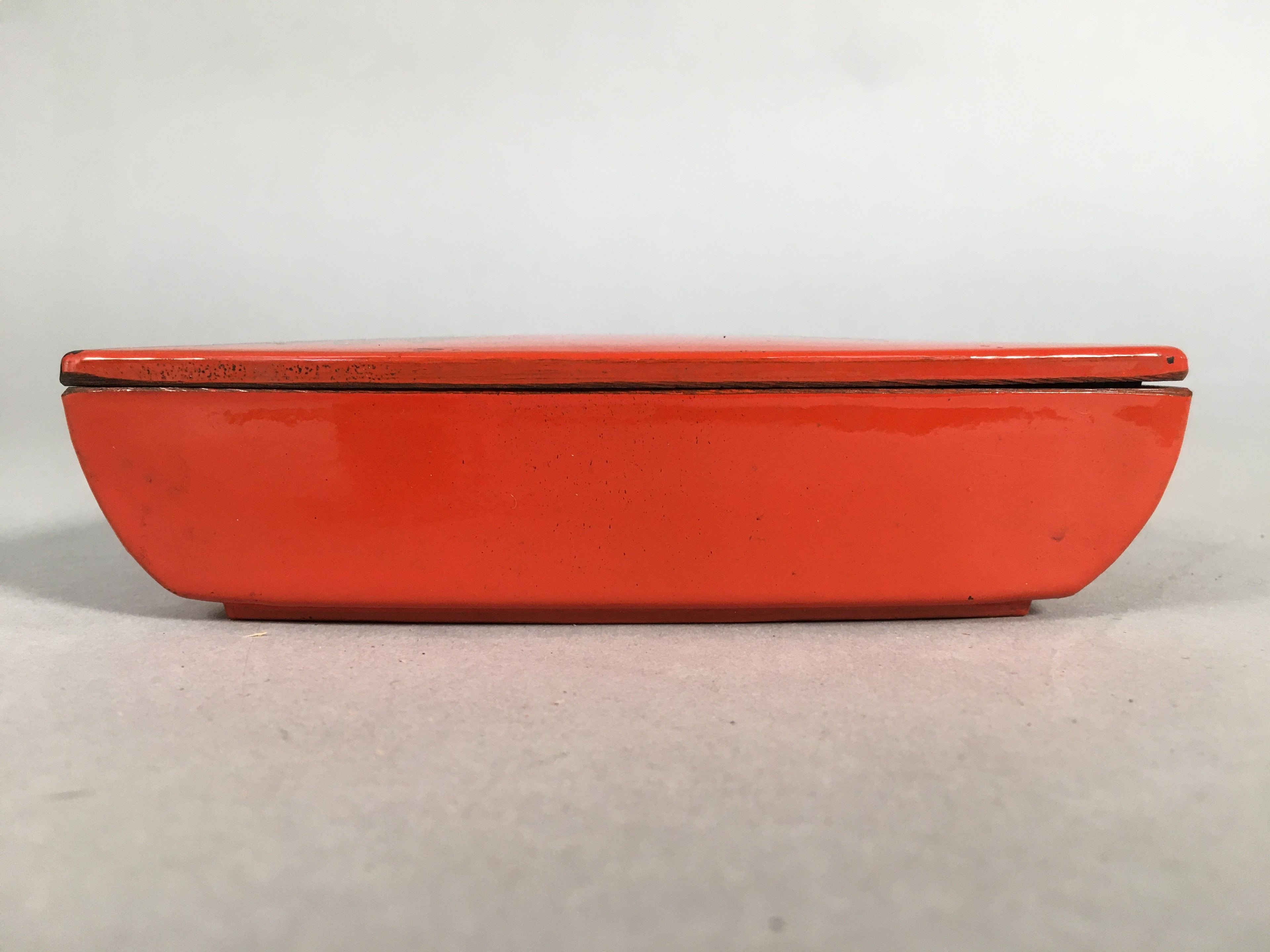 Japanese Wooden Lacquer Lidded Snack Bowl Vtg Kashiki Tea Ceremony UR465