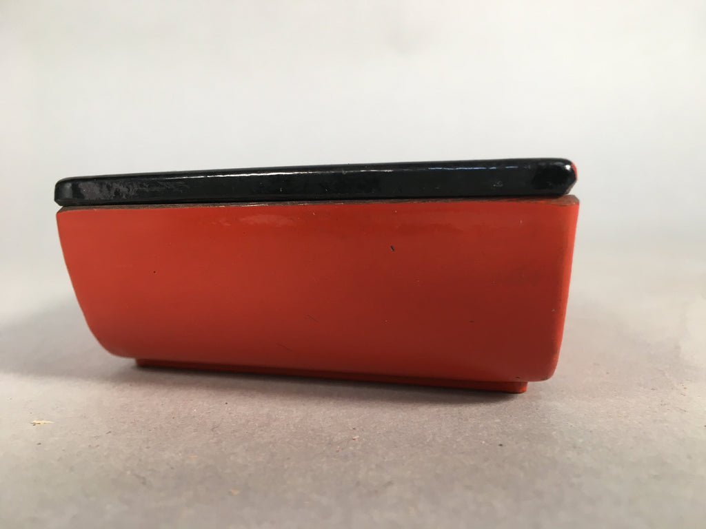 Japanese Wooden Lacquer Lidded Snack Bowl Vtg Kashiki Tea Ceremony UR465