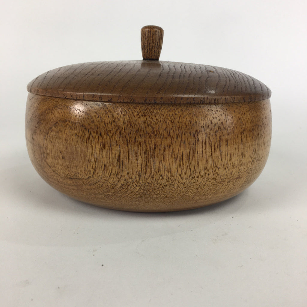 Japanese Wooden Lacquer Lidded Snack Bowl Vtg Kashiki Tea Ceremony UR524