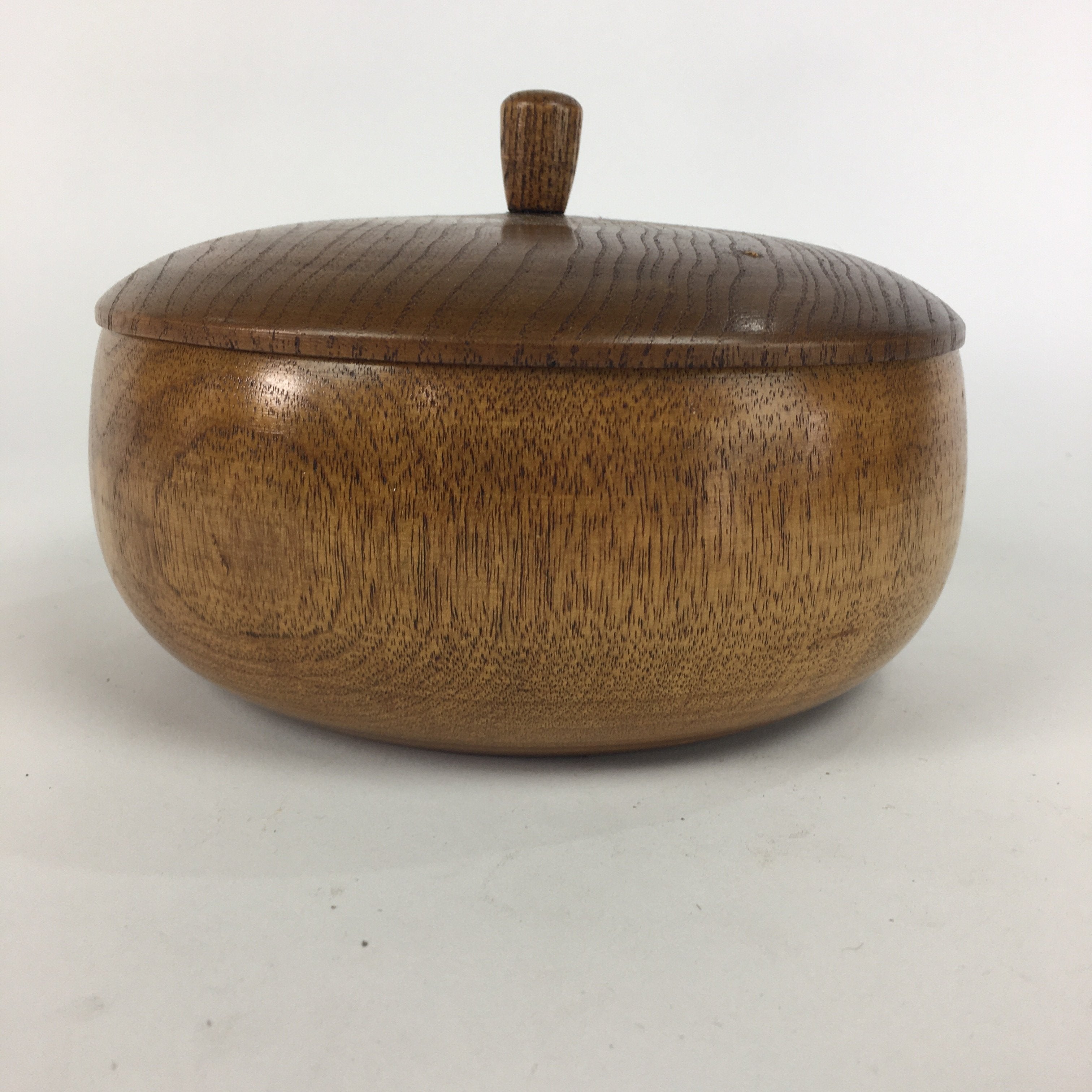 Japanese Wooden Lacquer Lidded Snack Bowl Vtg Kashiki Tea Ceremony UR524