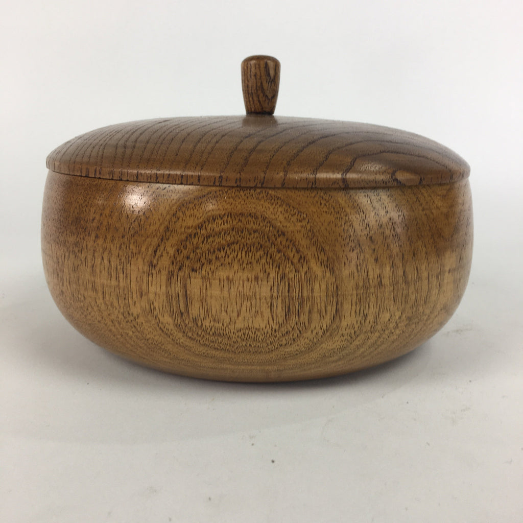 Japanese Wooden Lacquer Lidded Snack Bowl Vtg Kashiki Tea Ceremony UR524