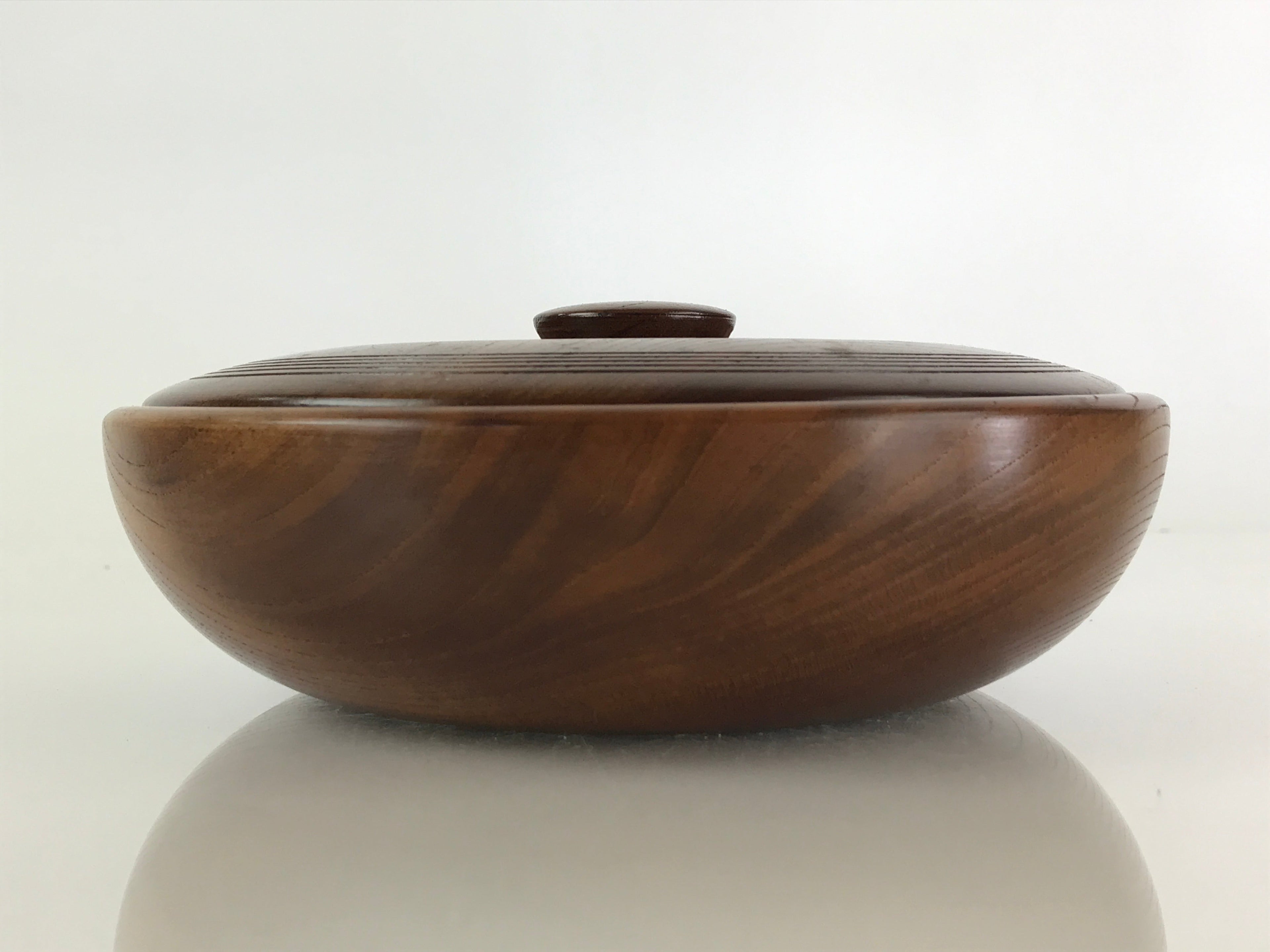 Japanese Wooden Lacquer Lidded Snack Bowl Vtg Kashiki Tea Ceremony UR820