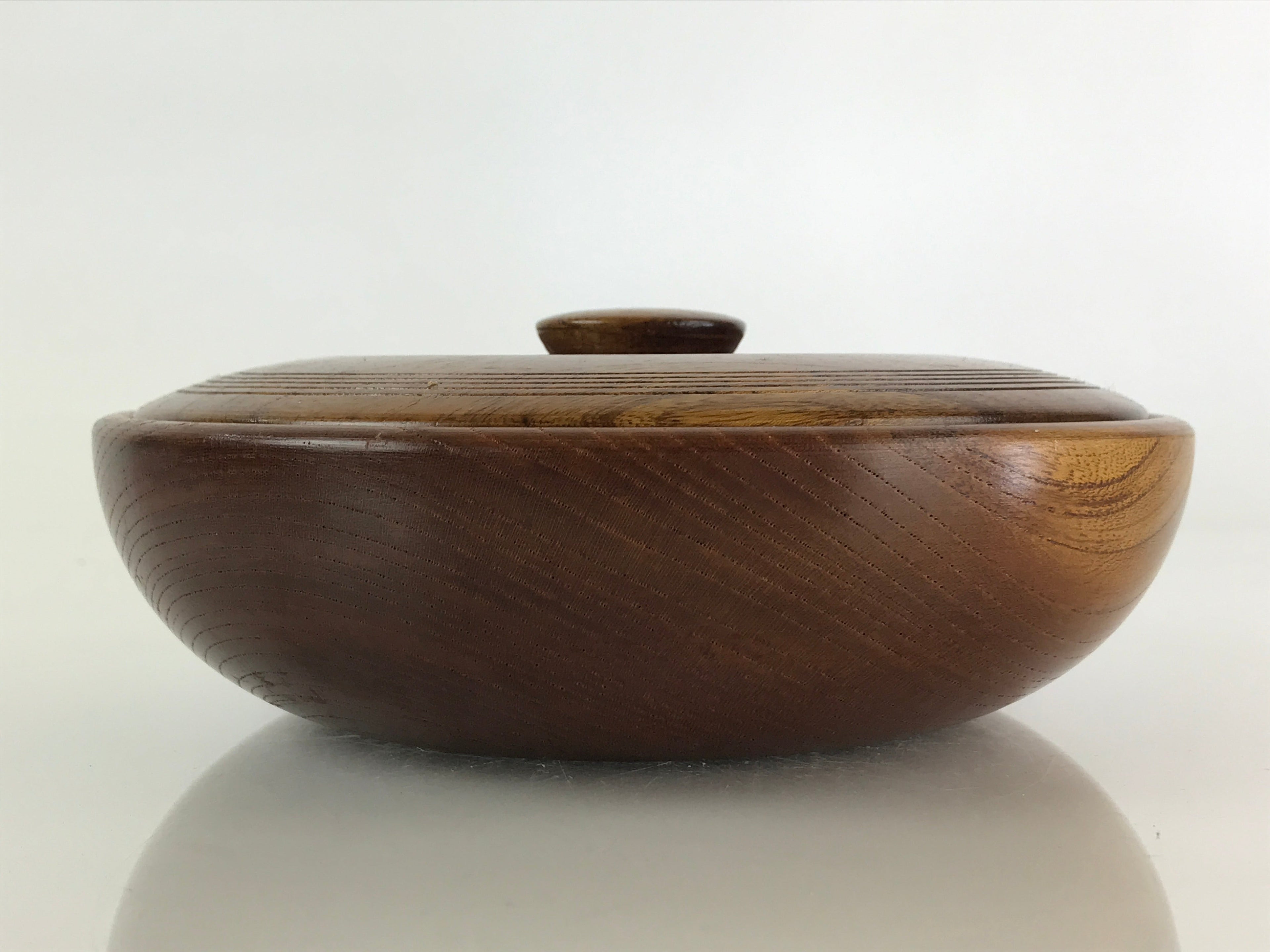 Japanese Wooden Lacquer Lidded Snack Bowl Vtg Kashiki Tea Ceremony UR820