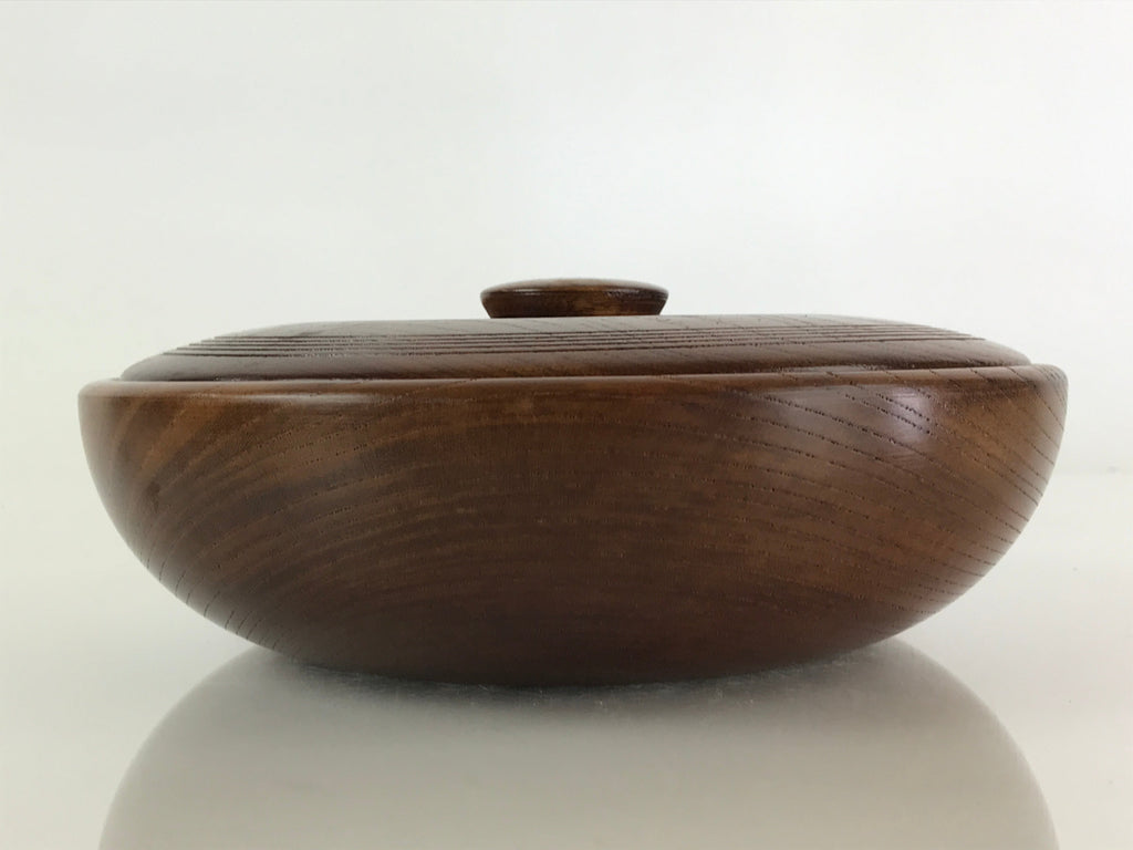 Japanese Wooden Lacquer Lidded Snack Bowl Vtg Kashiki Tea Ceremony UR820