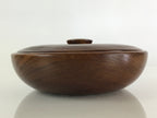 Japanese Wooden Lacquer Lidded Snack Bowl Vtg Kashiki Tea Ceremony UR820