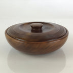 Japanese Wooden Lacquer Lidded Snack Bowl Vtg Kashiki Tea Ceremony UR820