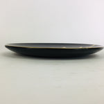 Japanese Wooden Lacquer Plate Vtg Nurimono Black Gold Chrysanthemum Sara UR517