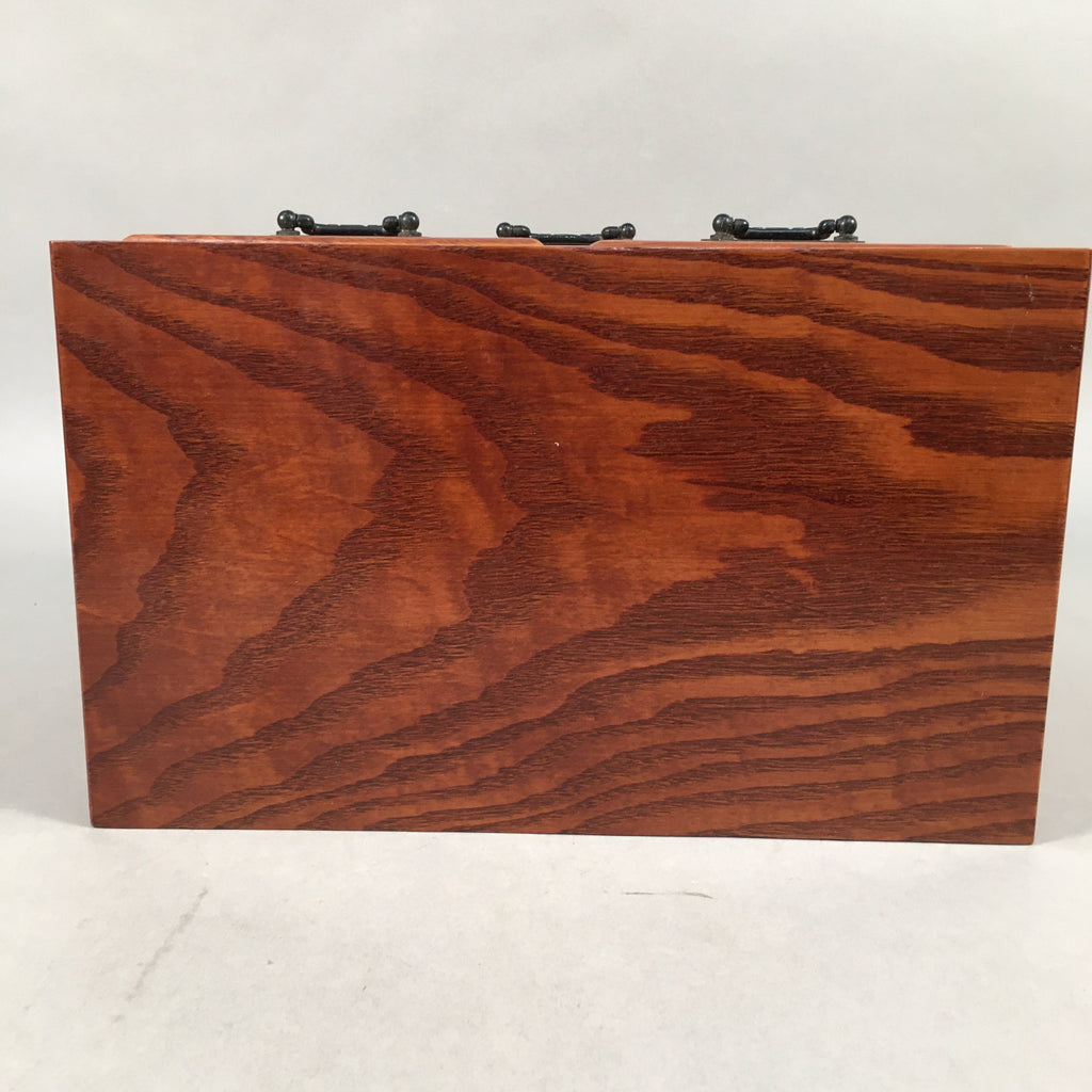 Japanese Wooden Lacquer Sewing Box Vtg Haribako Chest Tansu 4Drawers T238