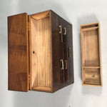 Japanese Wooden Lacquer Sewing Box Vtg Haribako Chest Tansu 5Drawers T237