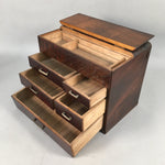 Japanese Wooden Lacquer Sewing Box Vtg Haribako Chest Tansu 5Drawers T237