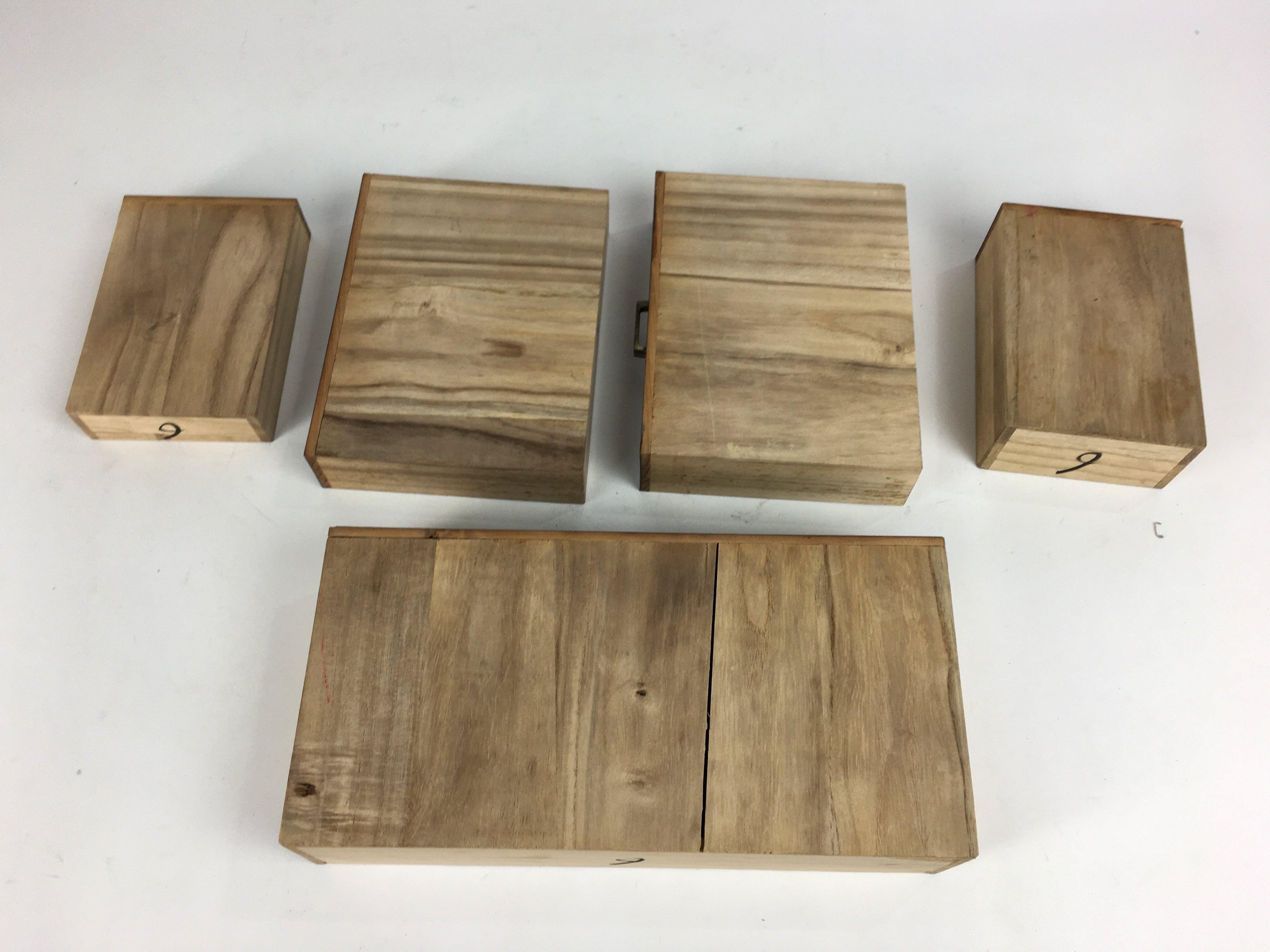 Japanese Wooden Lacquer Sewing Box Vtg Haribako Chest Tansu 5Drawers T246