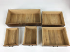 Japanese Wooden Lacquer Sewing Box Vtg Haribako Chest Tansu 5Drawers T284