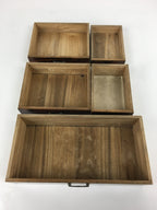 Japanese Wooden Lacquer Sewing Box Vtg Haribako Chest Tansu 5Drawers T290
