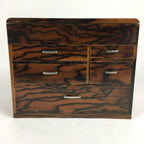 Japanese Wooden Lacquer Sewing Box Vtg Haribako Chest Tansu 5Drawers T290