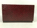 Japanese Wooden Lacquer Sewing Box Vtg Haribako Chest Tansu Kamakura Bori T239