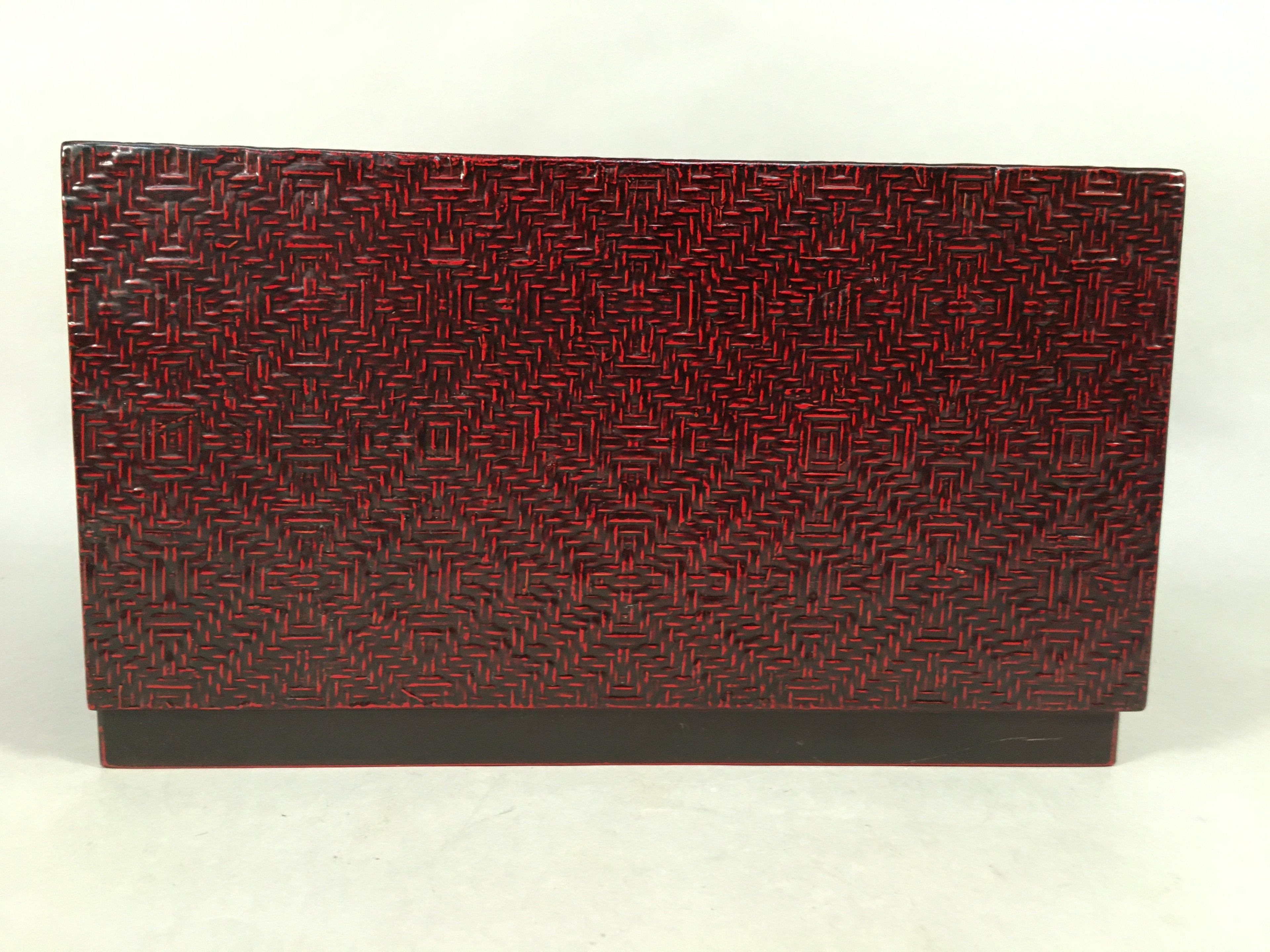 Japanese Wooden Lacquer Sewing Box Vtg Haribako Chest Tansu Kamakura Bori T239