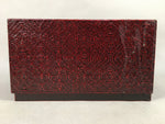 Japanese Wooden Lacquer Sewing Box Vtg Haribako Chest Tansu Kamakura Bori T239