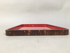 Japanese Wooden Lacquer Tray Rectangle Obon Vtg Red Bark Nurimono LWB34
