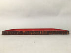 Japanese Wooden Lacquer Tray Rectangle Obon Vtg Red Bark Nurimono LWB34