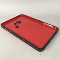 Japanese Wooden Lacquer Tray Rectangle Obon Vtg Red Bark Nurimono LWB34