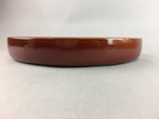 Japanese Wooden Lacquer Tray Round Obon Vtg Shunkei-Nuri Nurimono PX428