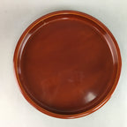 Japanese Wooden Lacquer Tray Round Obon Vtg Shunkei-Nuri Nurimono PX429