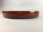 Japanese Wooden Lacquer Tray Round Obon Vtg Shunkei-Nuri Nurimono PX429