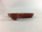 Japanese Wooden Lacquer Tray Vtg Shunkei-Nuri Eggplant Nurimono PX427