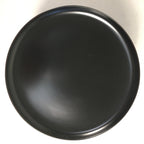 Japanese Wooden Lacquer ware Legged Plate Vtg Black Round Tea Ceremony UR470