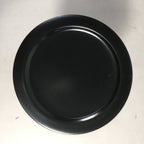 Japanese Wooden Lacquer ware Legged Plate Vtg Black Round Tea Ceremony UR470