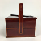 Japanese Wooden Lacquer ware Shunkei-Nuri Bento Box Vtg Jubako 2 Tier JB72