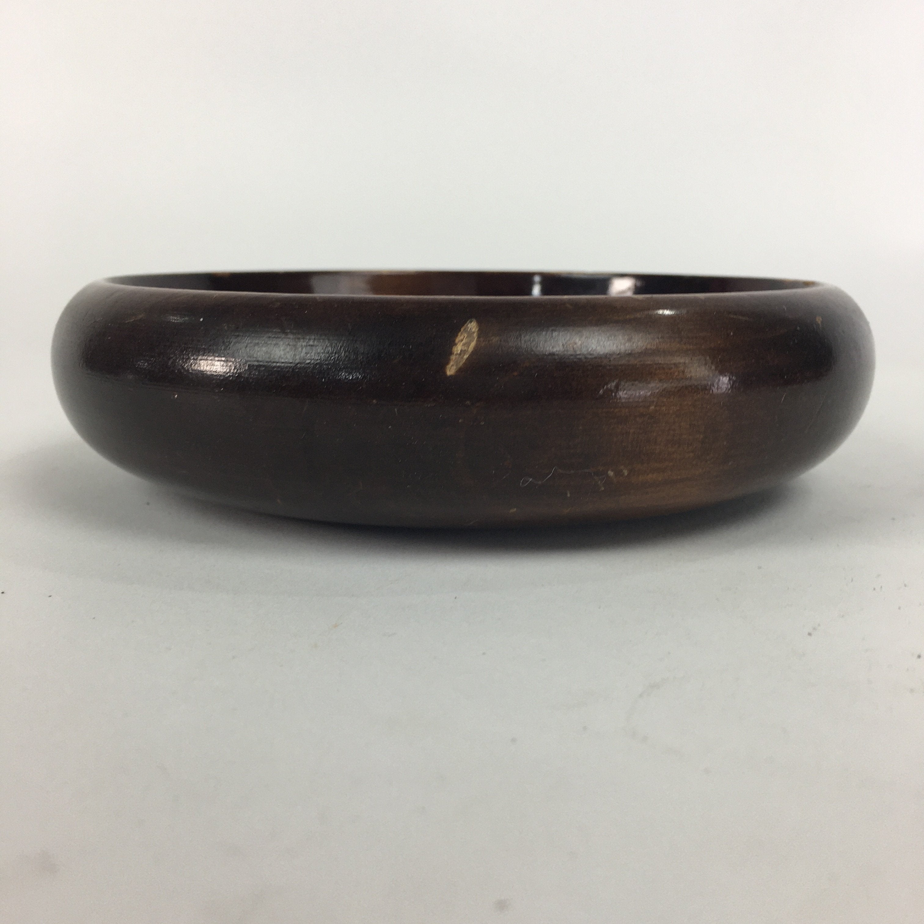 Japanese Wooden Lacquered Bowl Vtg Multi Bowl Snack Salad Soup Brown UR526