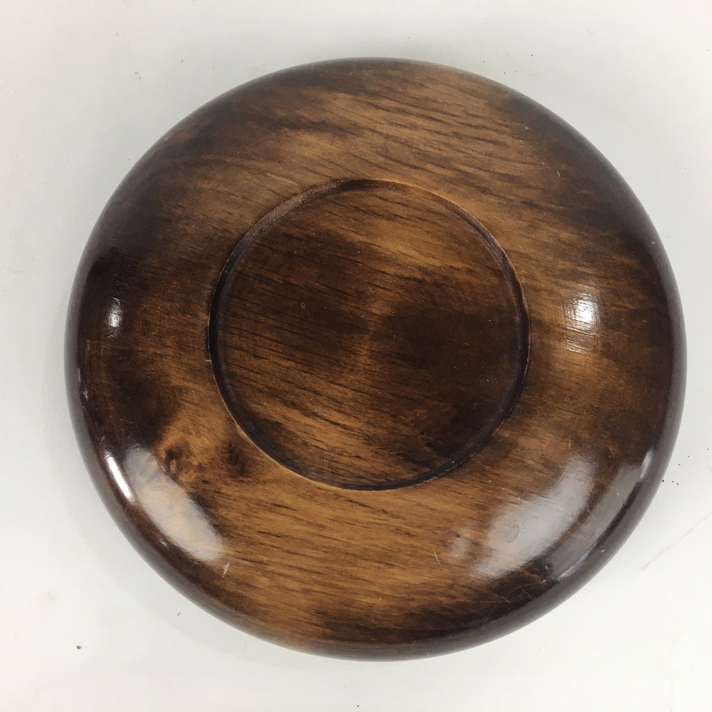 Japanese Wooden Lacquered Bowl Vtg Multi Bowl Snack Salad Soup Brown UR527