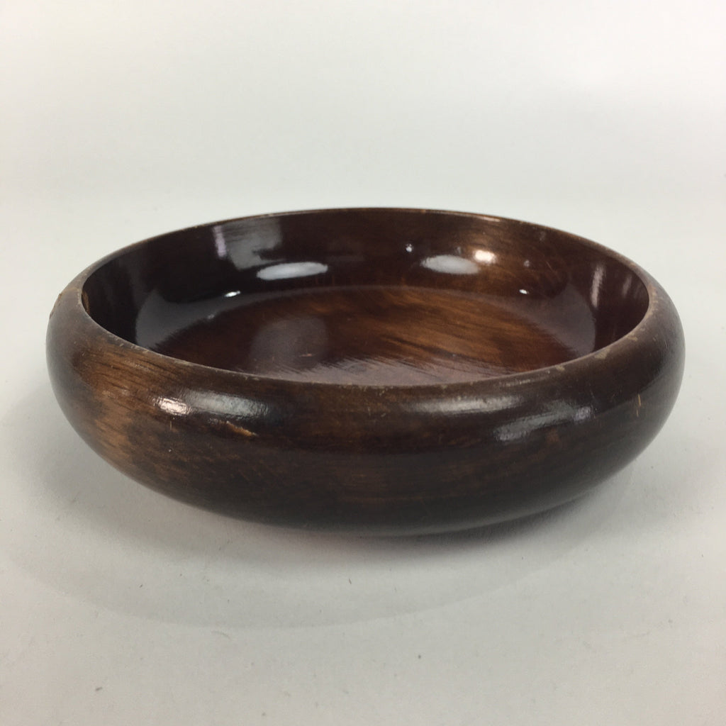 Japanese Wooden Lacquered Bowl Vtg Multi Bowl Snack Salad Soup Brown UR527