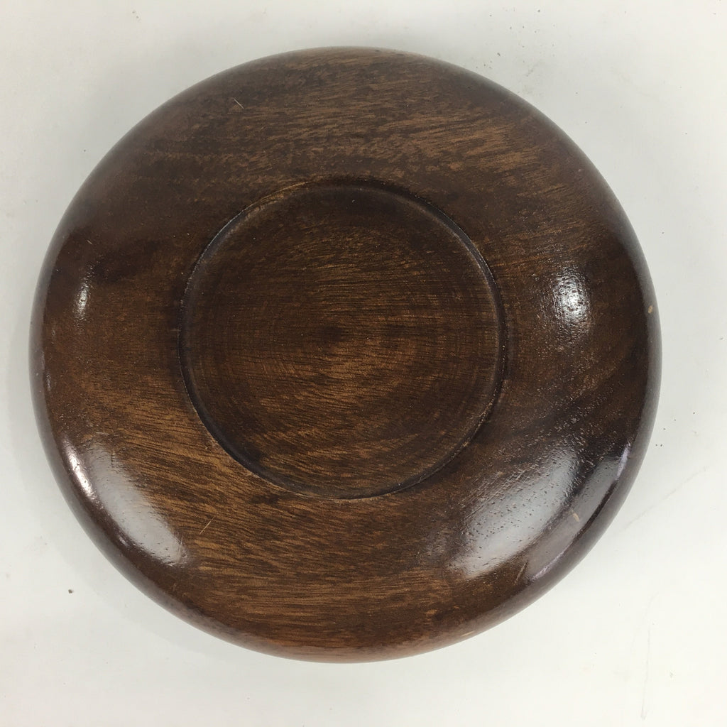 Japanese Wooden Lacquered Bowl Vtg Multi Bowl Snack Salad Soup Brown UR528