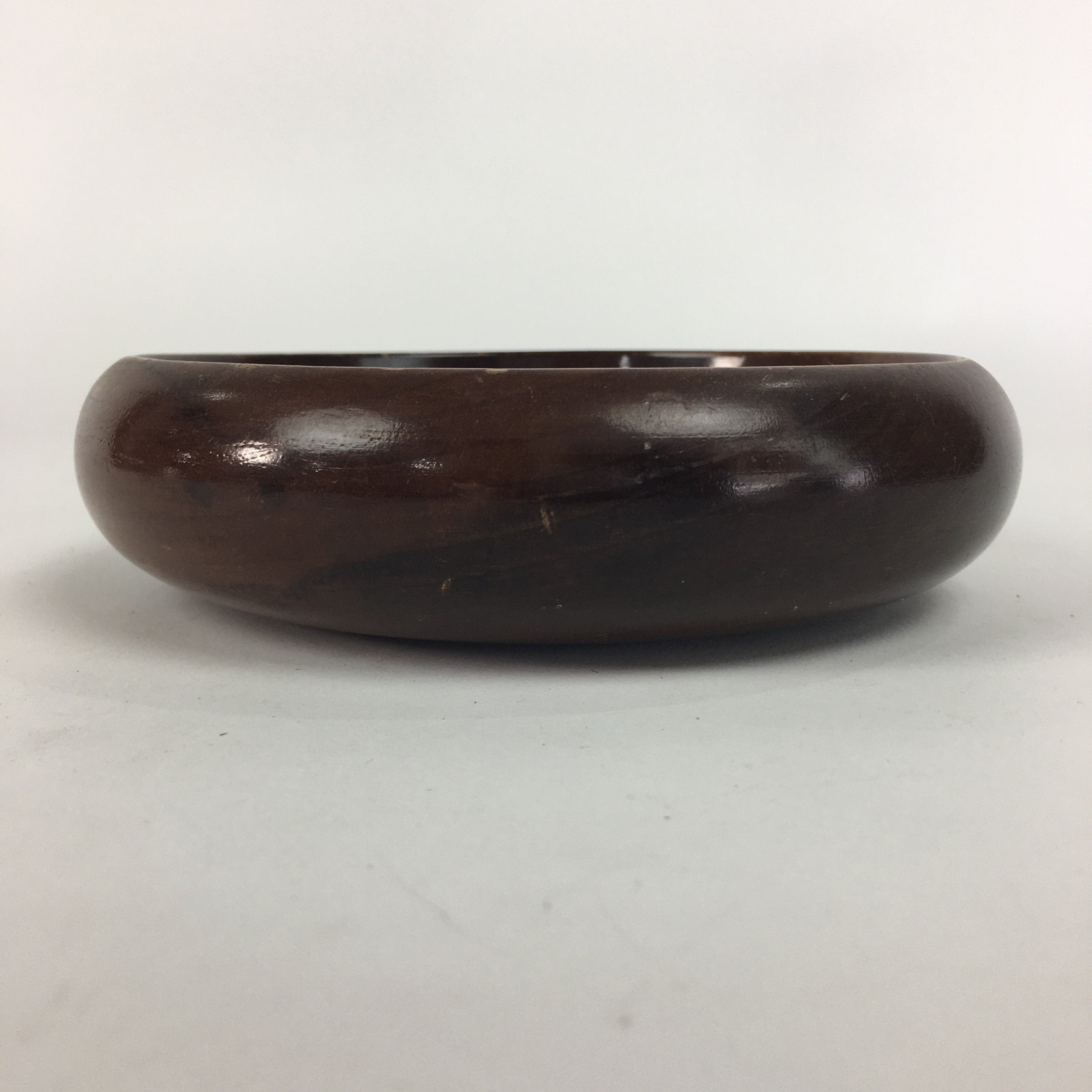 Japanese Wooden Lacquered Bowl Vtg Multi Bowl Snack Salad Soup Brown UR528