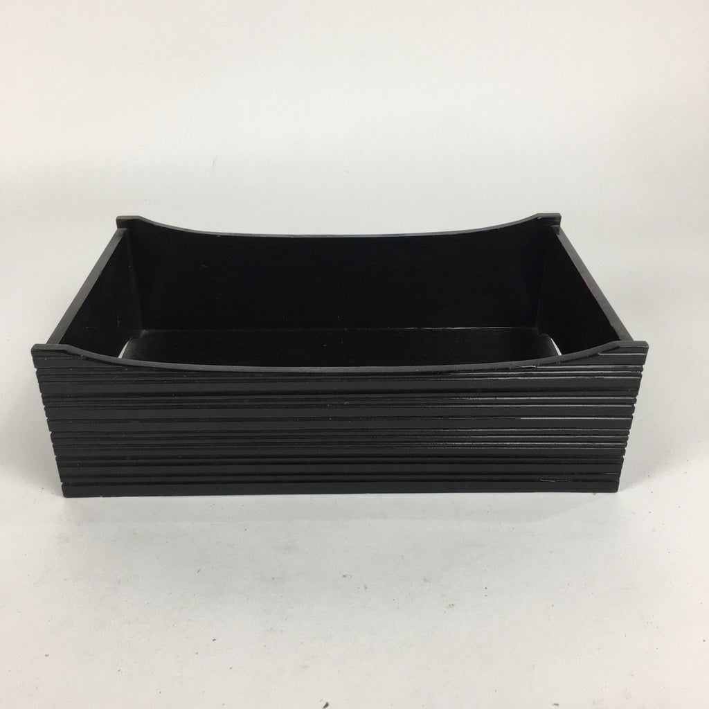 Japanese Wooden Lacquered Box Vtg Nurimono Rectangle Tray Tea Ceremony UR644