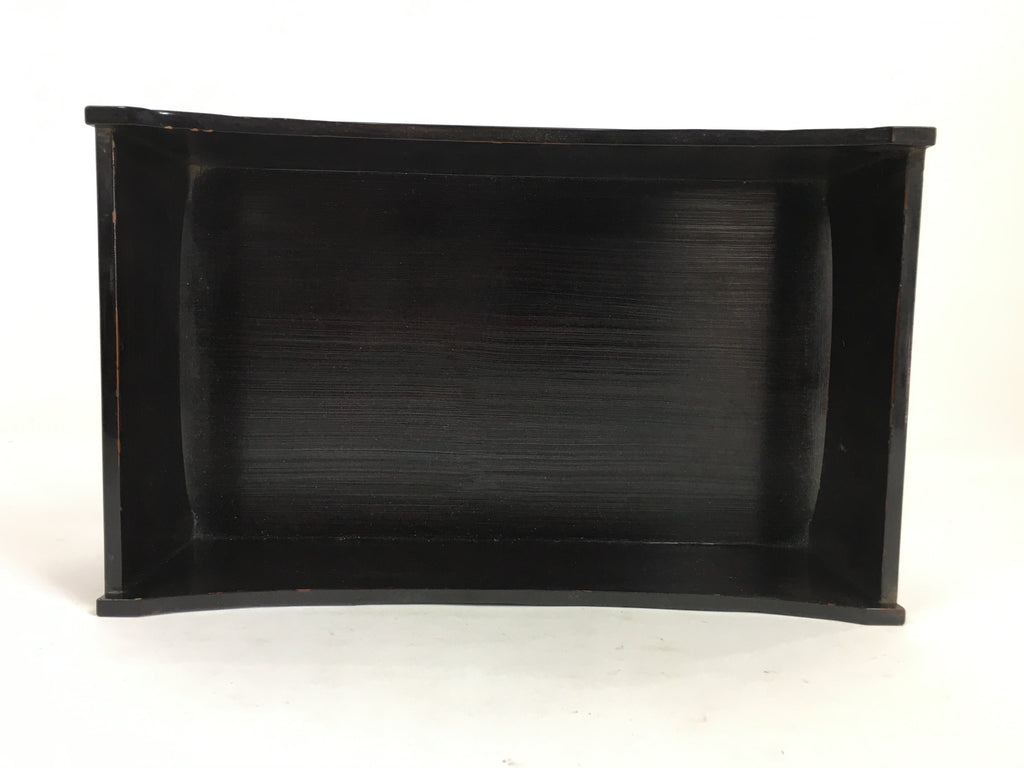 Japanese Wooden Lacquered Box Vtg Nurimono Rectangle Tray Tea Ceremony UR644
