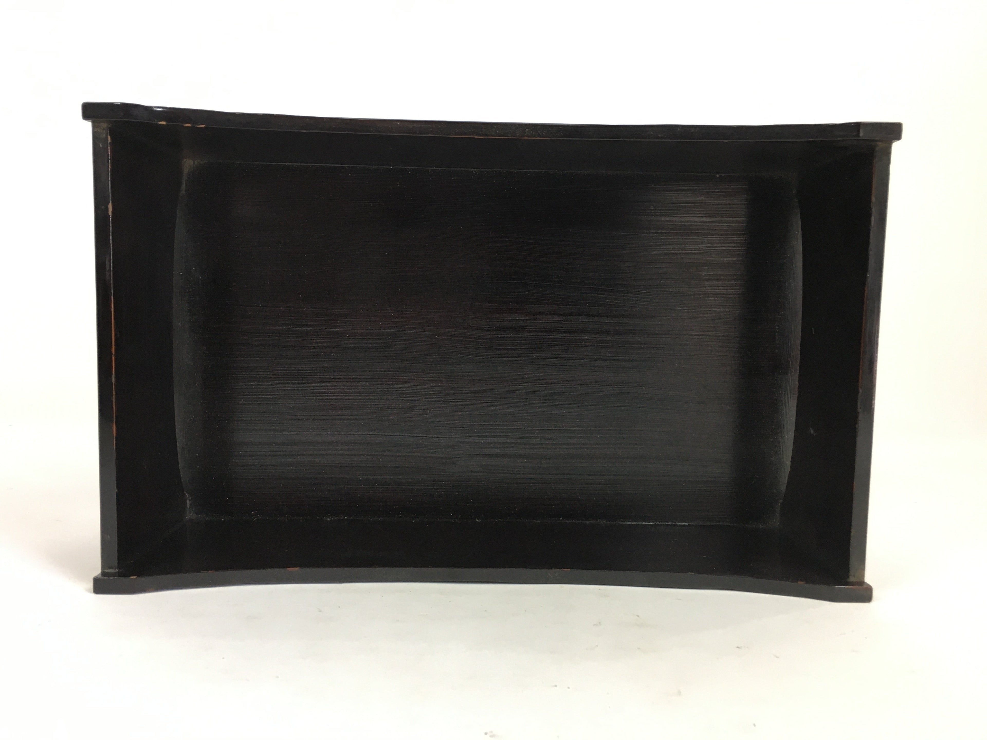 Japanese Wooden Lacquered Box Vtg Nurimono Rectangle Tray Tea Ceremony UR644