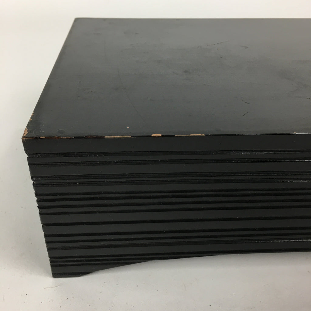 Japanese Wooden Lacquered Box Vtg Nurimono Rectangle Tray Tea Ceremony UR644