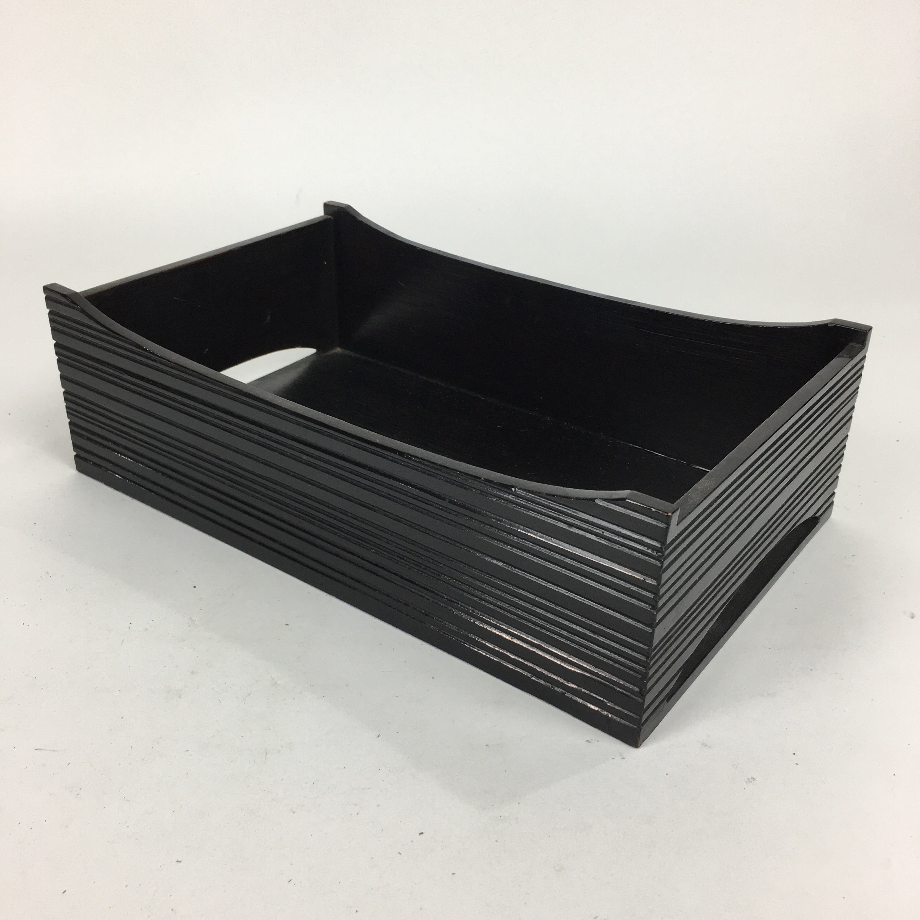 Japanese Wooden Lacquered Box Vtg Nurimono Rectangle Tray Tea Ceremony UR644