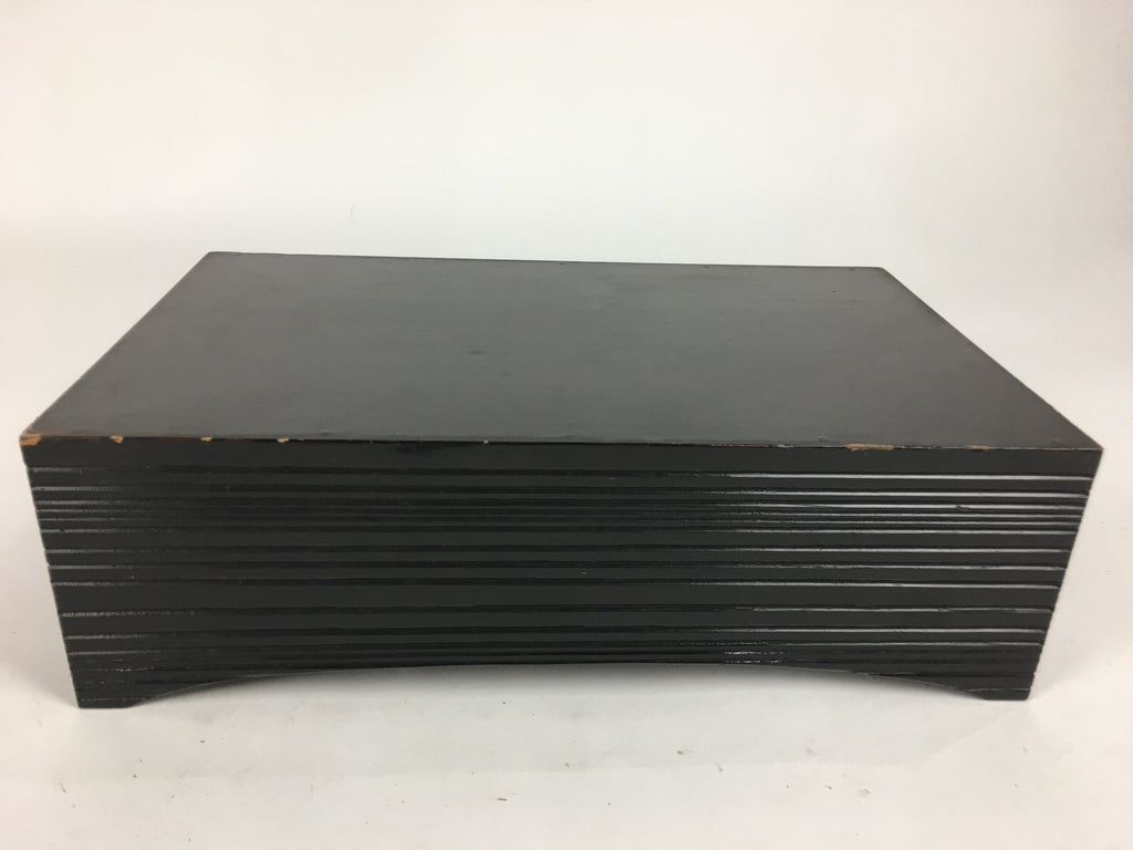 Japanese Wooden Lacquered Box Vtg Nurimono Rectangle Tray Tea Ceremony UR645