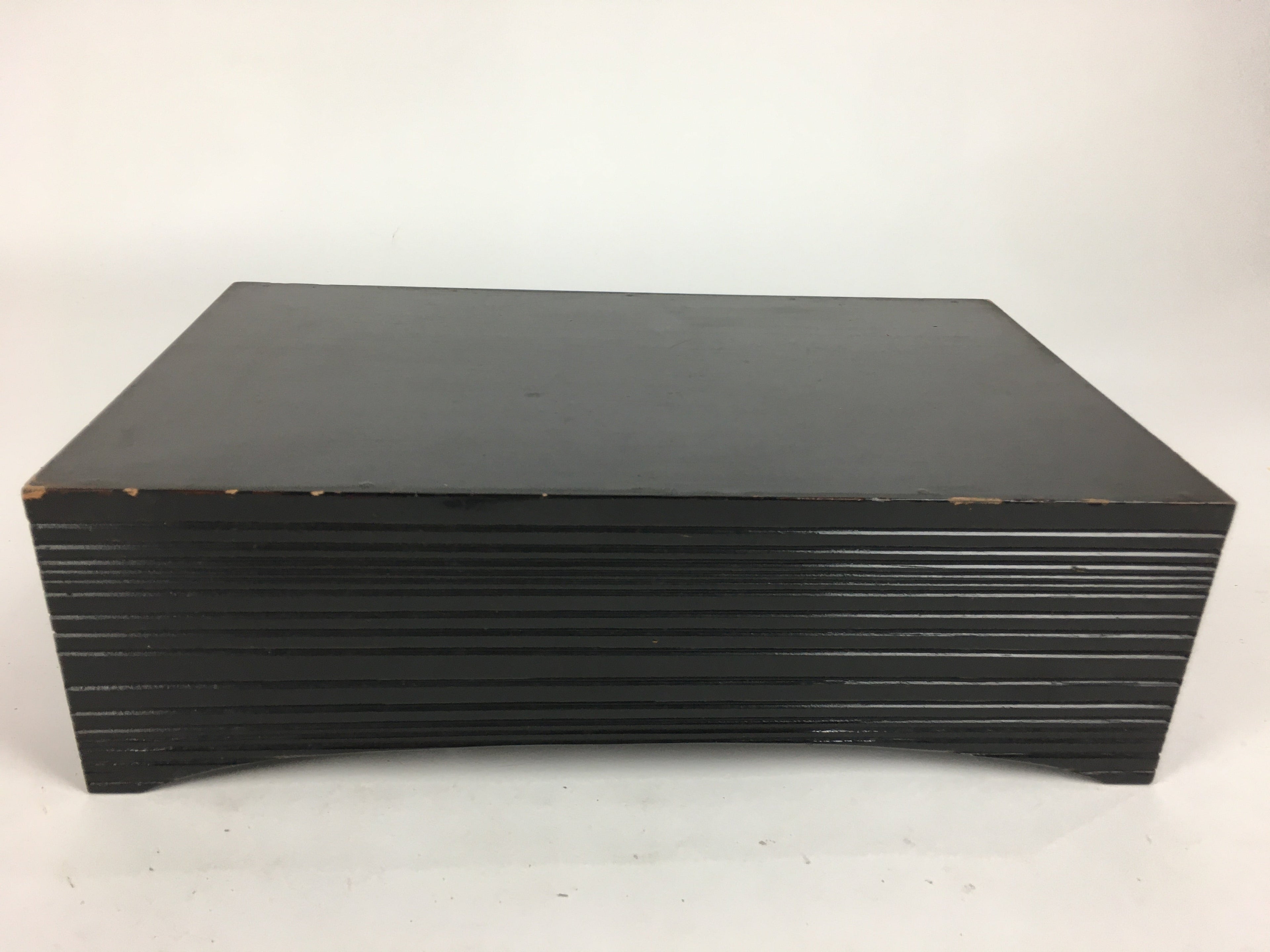 Japanese Wooden Lacquered Box Vtg Nurimono Rectangle Tray Tea Ceremony UR645