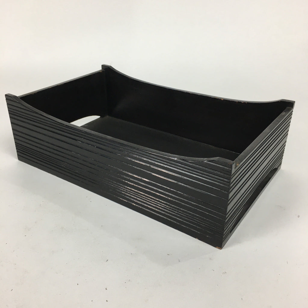 Japanese Wooden Lacquered Box Vtg Nurimono Rectangle Tray Tea Ceremony UR645