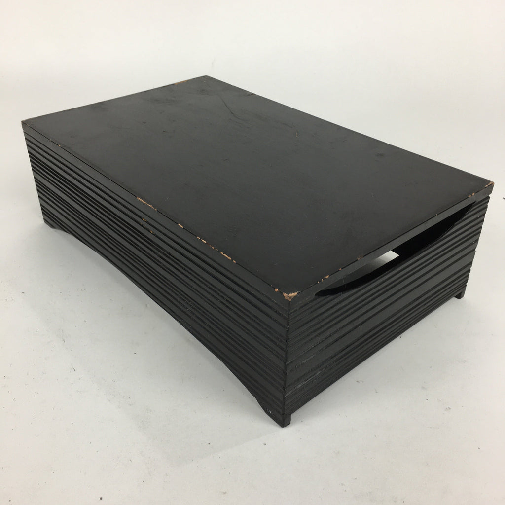 Japanese Wooden Lacquered Box Vtg Nurimono Rectangle Tray Tea Ceremony UR646